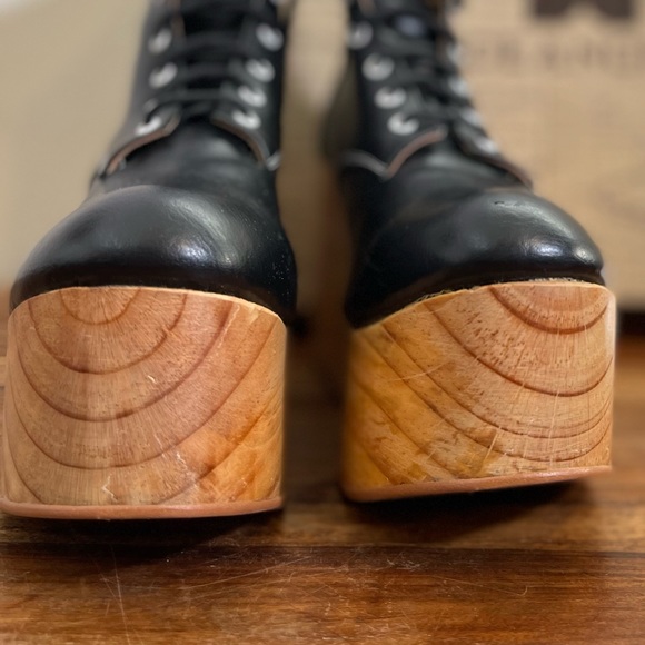 Deandri Olga platform boots 10 wood goth aesthetic dollcore lolita rocking horse - Picture 8 of 17